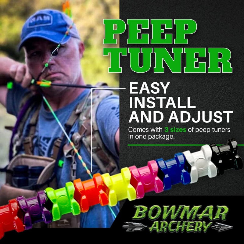 Bowmar Archery Bowman Archery Peep Tuner, Fix Peep Rotation with Ease, Effective and Easy to Install, 2 Sizes Included - Image 3
